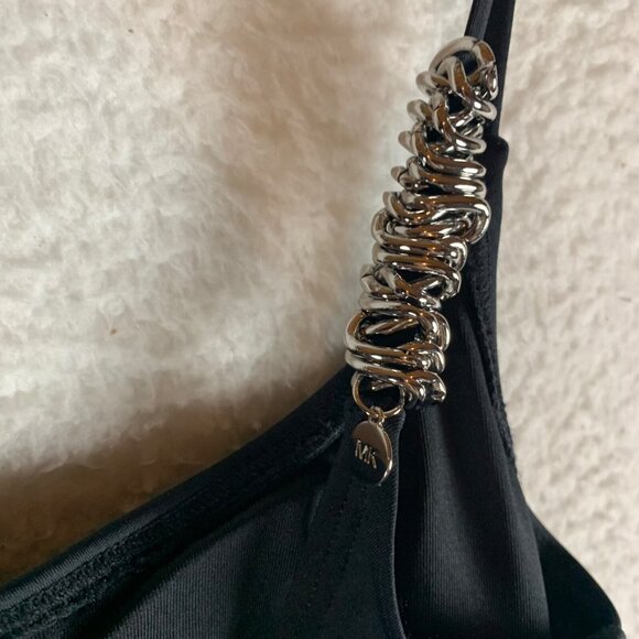 Michael Kors Women's Scoop Neck Chain Link Strap One Piece Swimsuit Size 6 NWT - Picture 5 of 10